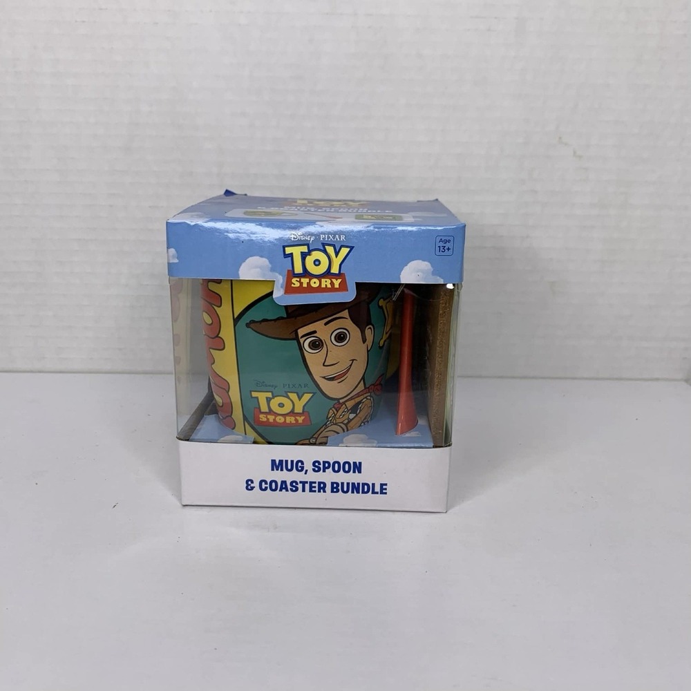 Disney Pixar Toy Story 3-Piece Break Time Mug, Spoon & Coaster Bundle